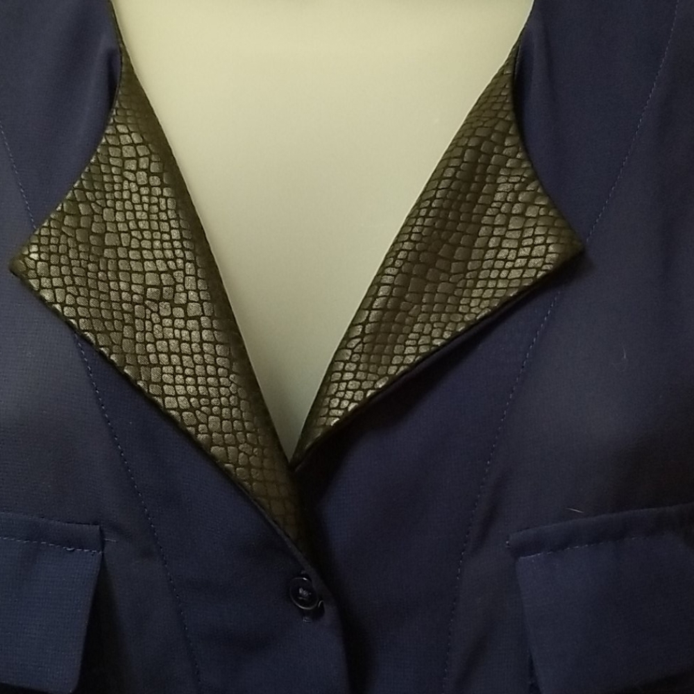 Express sheer blue button down - Picture 2 of 6